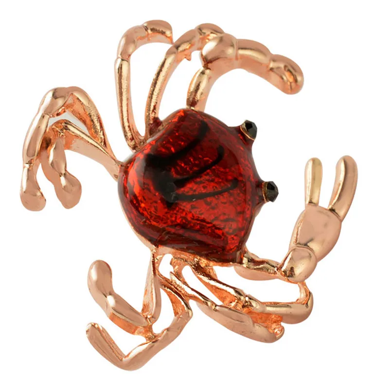 

MZC New Jewelry Bijoux Animal Brooches For Women Crabs broches mujer Crystal Broaches Pin For Girl Broches para as mulheres Gift