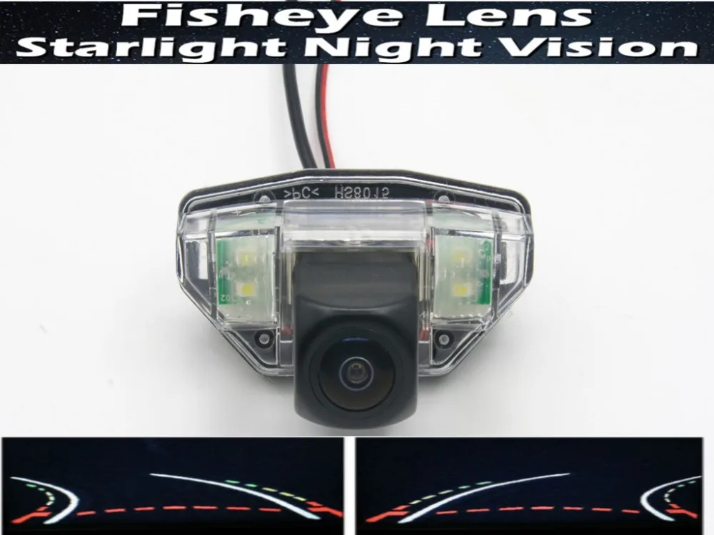 Объектив рыбий глаз 1080 P траектория движения Автомобильная камера заднего вида