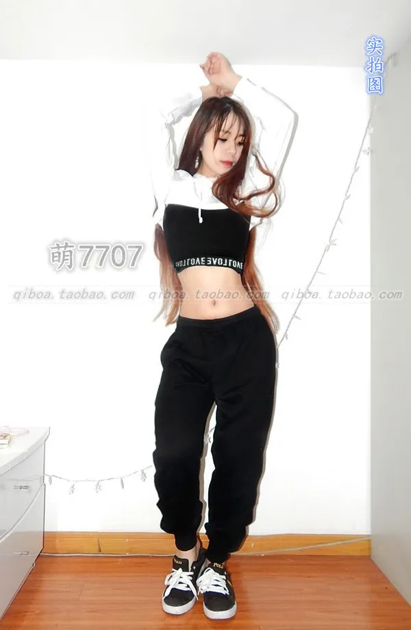 Kpop, черные, розовые, маленькие, сексуальные, для упражнений, для комнаты, ультра короткие толстовки, популярные, с длинным рукавом, толстовки, для женщин, корейский стиль, для фанатов, модная одежда