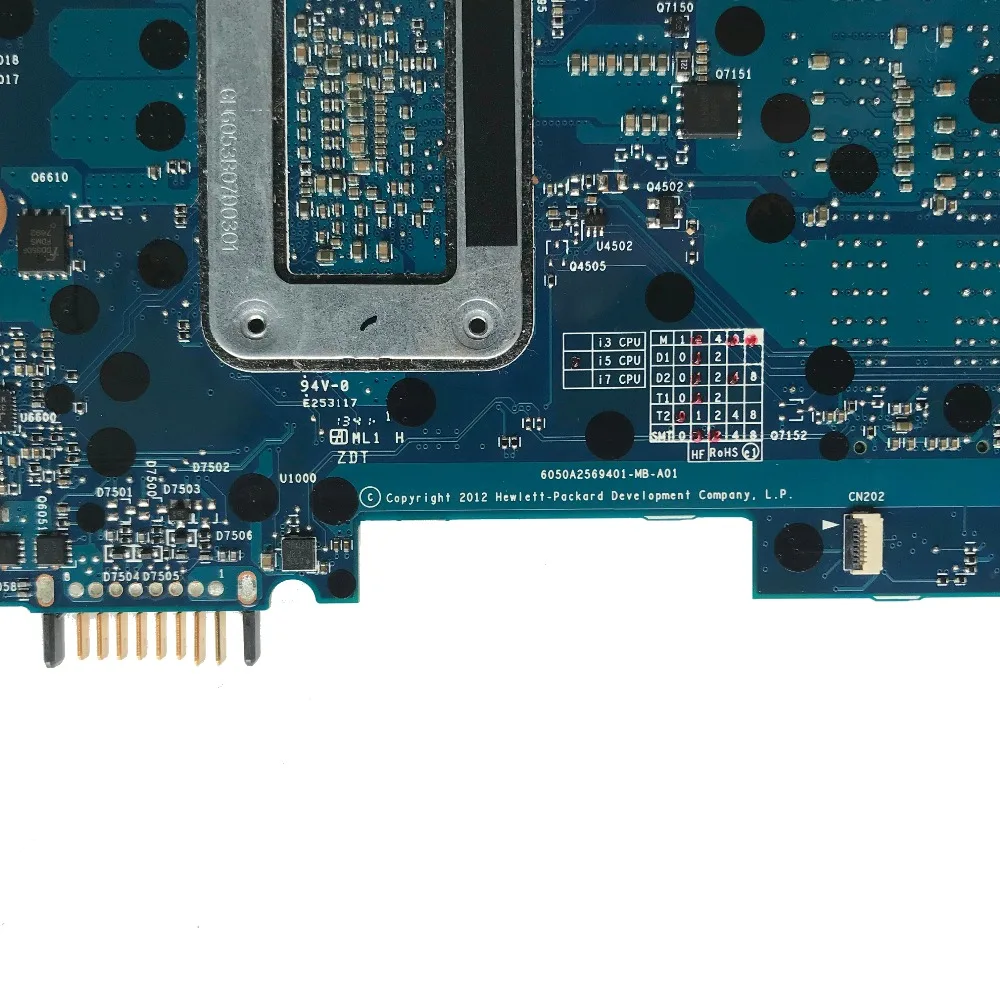 Оптовая цена для HP EliteBook 9470M материнская плата ноутбука с i5 3437U QM77 727622 001 6050A2569401 MB 01