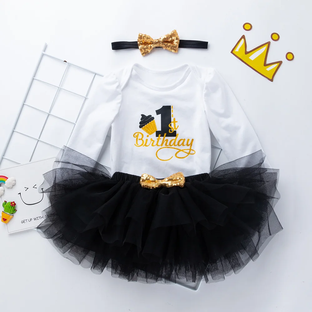 Для девочек на день рождения вечерние с длинным рукавом для маленьких юбка