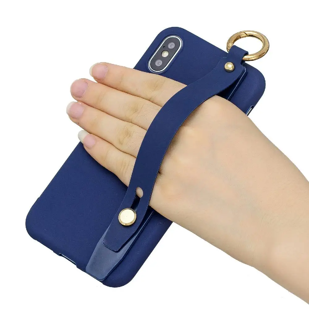Phone Case for HUAWEI NOVA 3i Simple Solid Color Chic Wrist Rope Matte TPU Protective Cover Back | Мобильные телефоны и