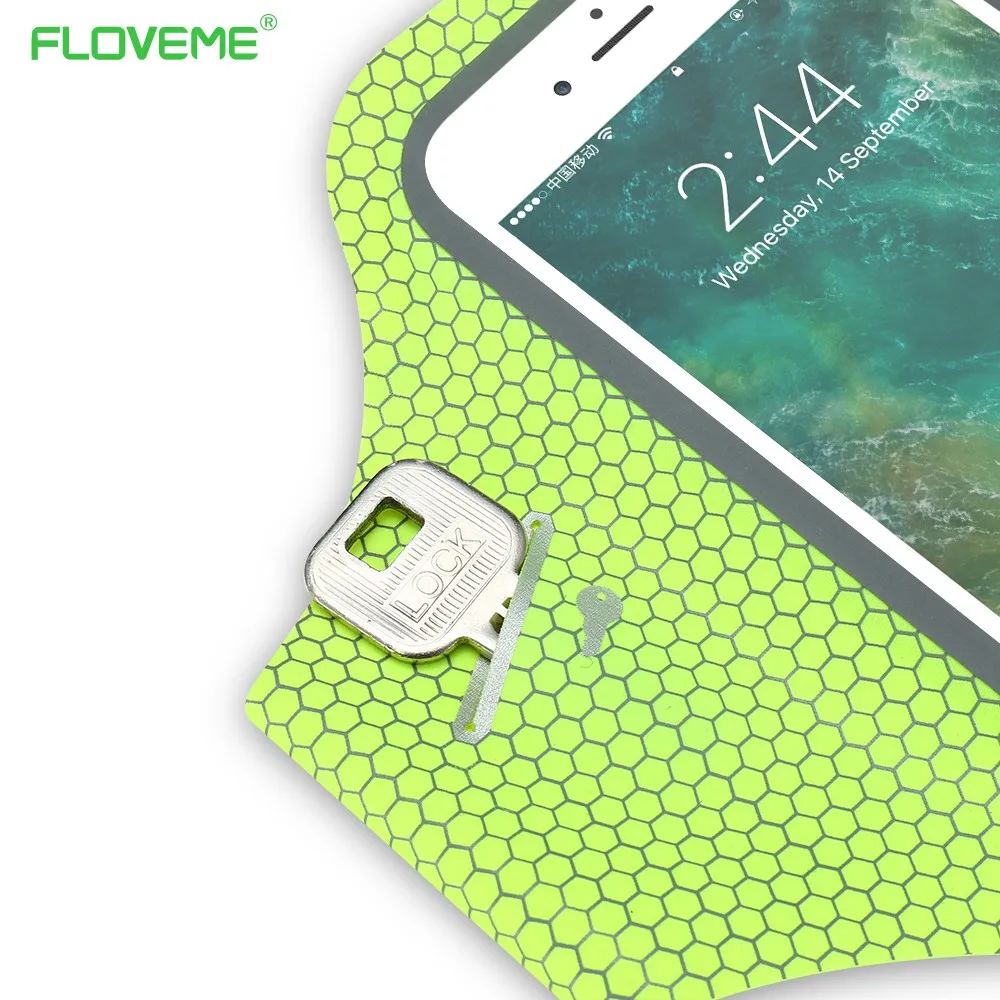 FLOVEME Phone Sport Arm band For iPhone 7 6 6S Case Plus Universal Smart Touch Cloth Running Jogging Bag |