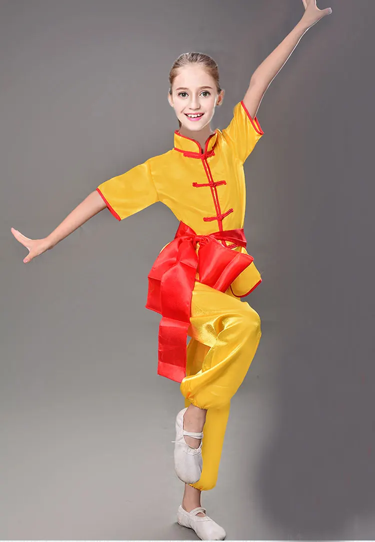 Детская одежда с коротким рукавом Tae Kwon Do Wushu Китайская традиционная для