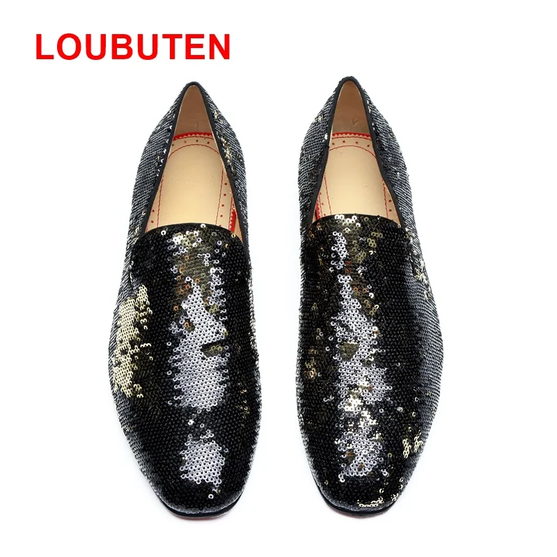 

LOUBUTEN, Новое поступление, рандомные лоферы, роскошные слипоны, мужские классические туфли, повседневные мужские туфли на плоской подошве, св...