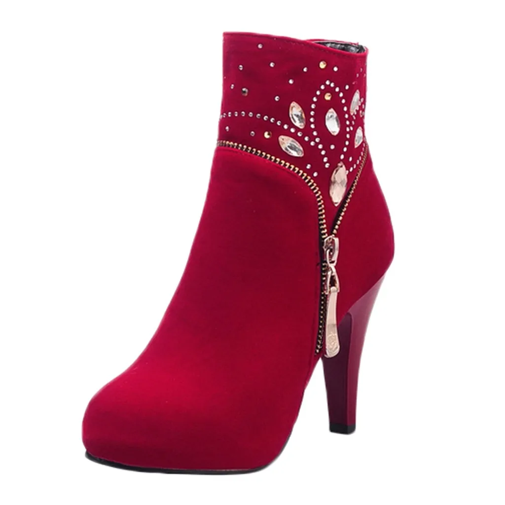 Новинка 2019 года сезон весна-осень однотонные женские ботильоны на молнии с