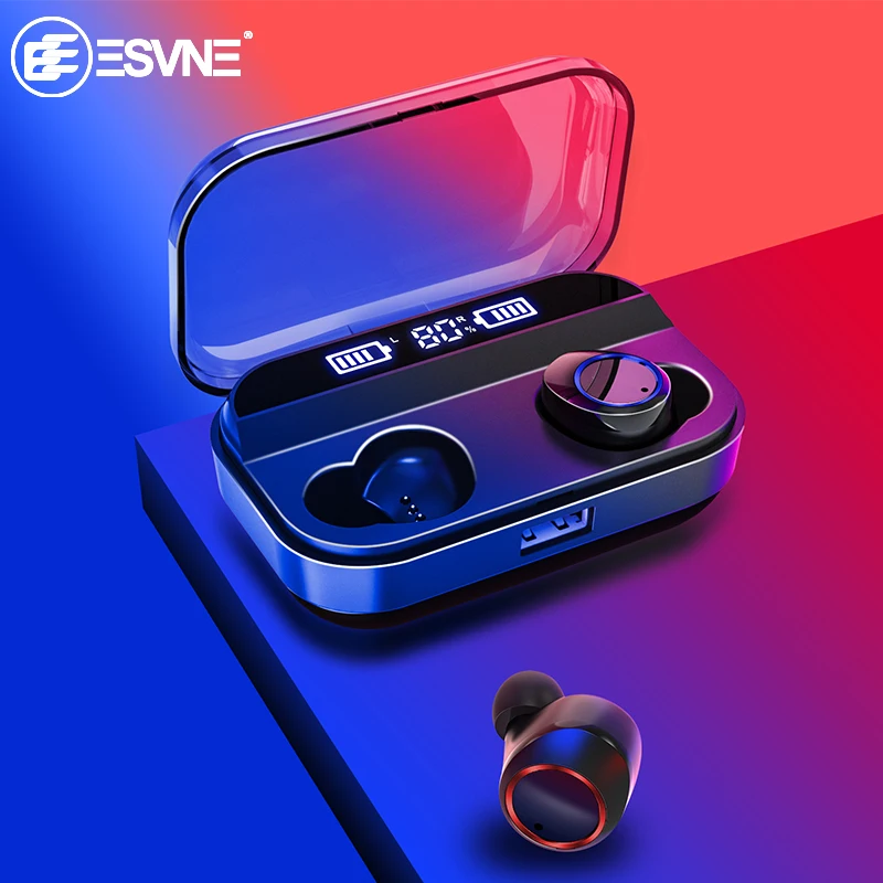 ESVNE TWS Спортивные Беспроводные наушники 5 0 Bluetooth для телефона стерео беспроводные