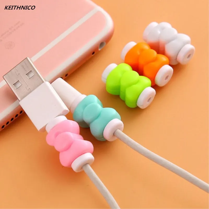 10 шт. тетива намотки для зарядное устройство USB IPhone жильный кабель Защитная