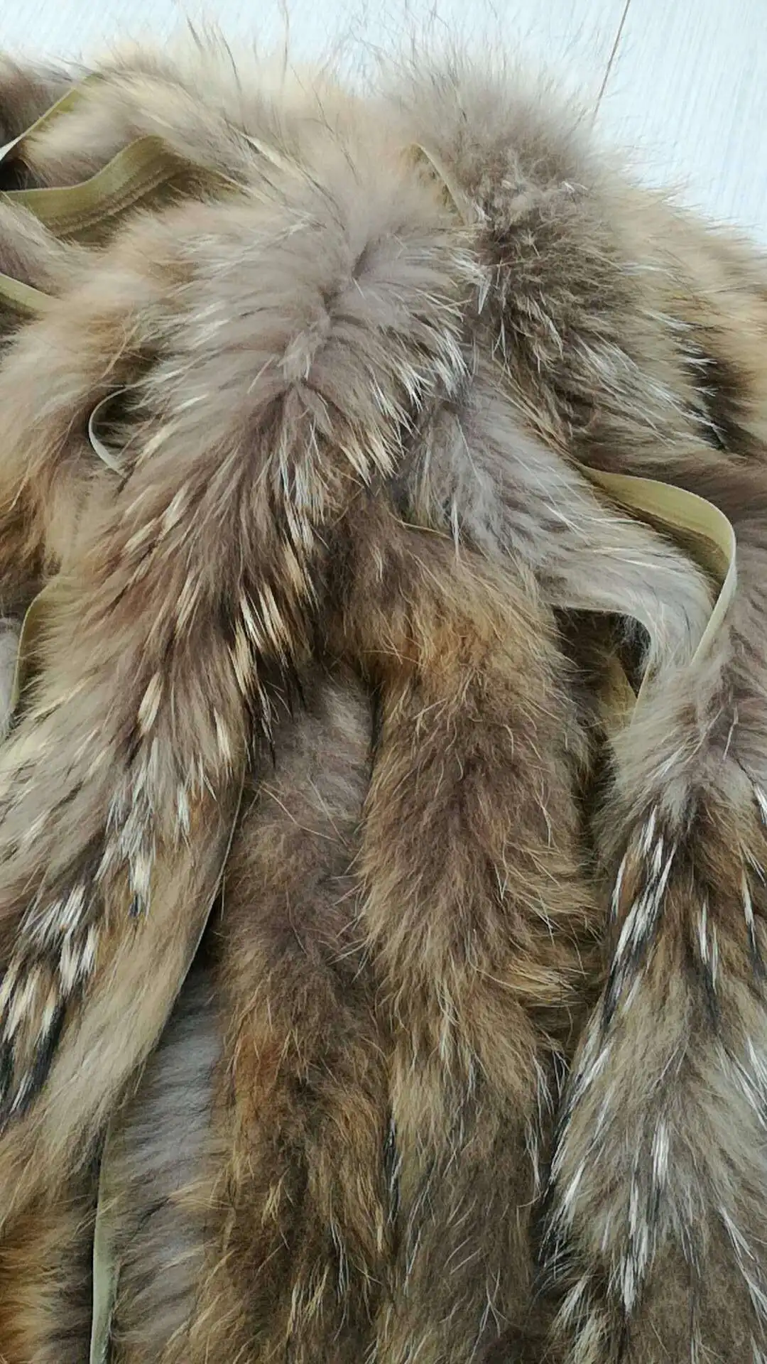 Прямая поставка с фабрики, натуральный мех енота, в полоску, воротник из меха енота, окантовка капюшона, трендовая одежда на заказ, аксессуары