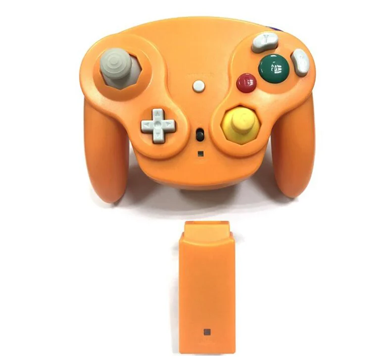2,4 ГГц Bluetooth беспроводной для Gamecube для NGC контроллер геймпад джойстик для nintendo для MAC компьютера - Цвет: Orange