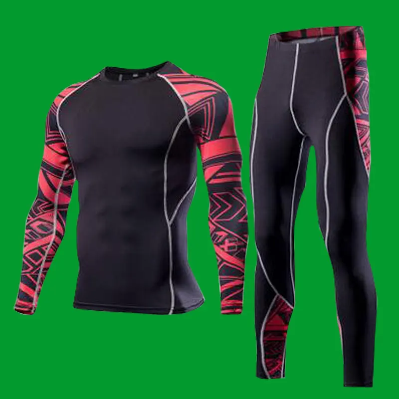 Мужская компрессионная футболка колготки для бега баскетбол тренажерный зал