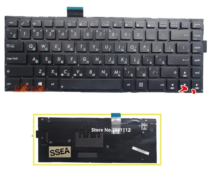 Русская клавиатура для ноутбука Asus X402/X402C/X402CA/S400CB/S400/S400C/F402C/S400CA | Компьютеры и офис