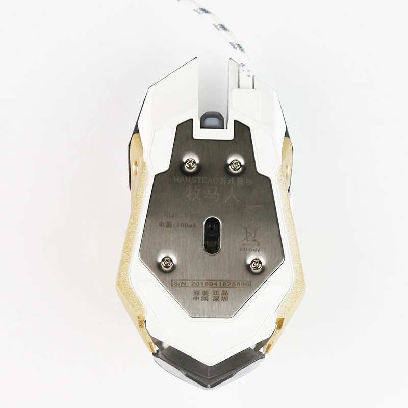 Немой дышать LED оптическая мышь игры мыши 3200 точек/дюйм 6 Кнопка 140 см проводная