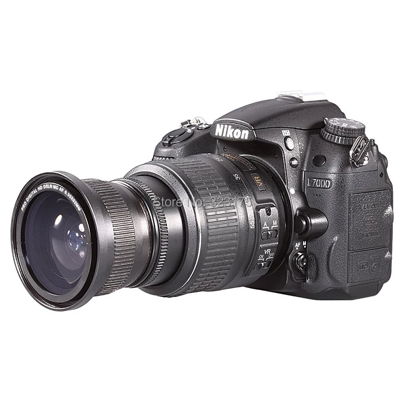 52 мм 0.35x Супер Рыбий Глаз Широкоугольный Объектив для ММ Nikon D7100 D7000 D5200 D5100 D5000 D3100 D90