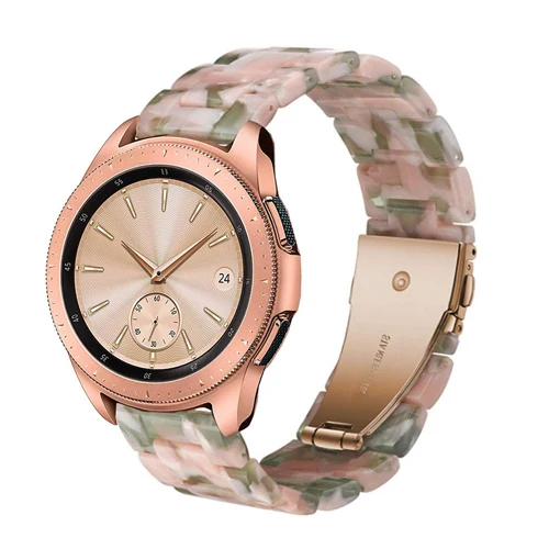 Pink green Galaxy watch 42 мм ремешок для samsung galaxy active 2 40 мм 44 мм S2 классический amazfit bip ремешок из смолы умные часы браслет аксессуары - Цвет ремешка: Pink green