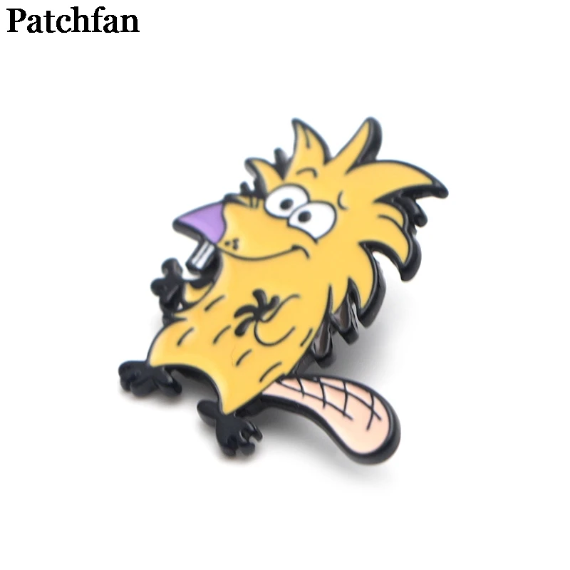 Patchfan Angry Beaver цинковый сплав галстук булавки значки para рубашка сумка Одежда Кепка рюкзак броши для обуви Значки украшения A2041