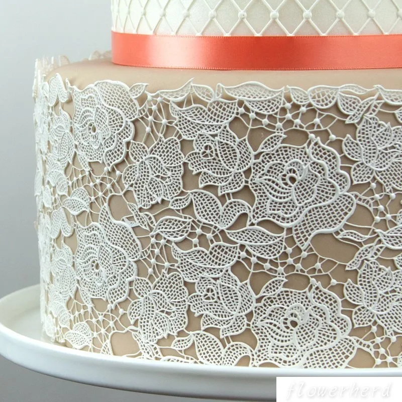 Силиконовая форма Роза розы дамасской силиконовый шнурок мат Fondant (сахарная)