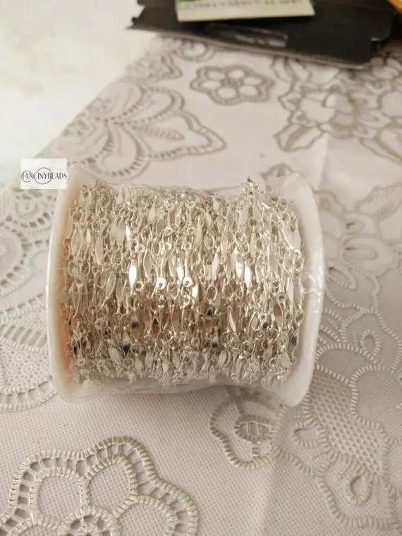 

MYLONGINGCHARM Wholesale-Silver plated Bar Chain-10 Feet fabulous Bar Chain-Brass material Chain-F78YIN