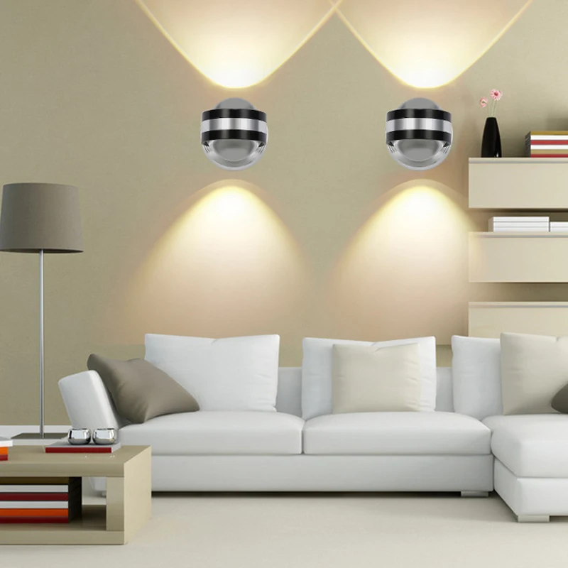 Светодиодная настенная лампа крусветильник я современная алюминиевая в виде