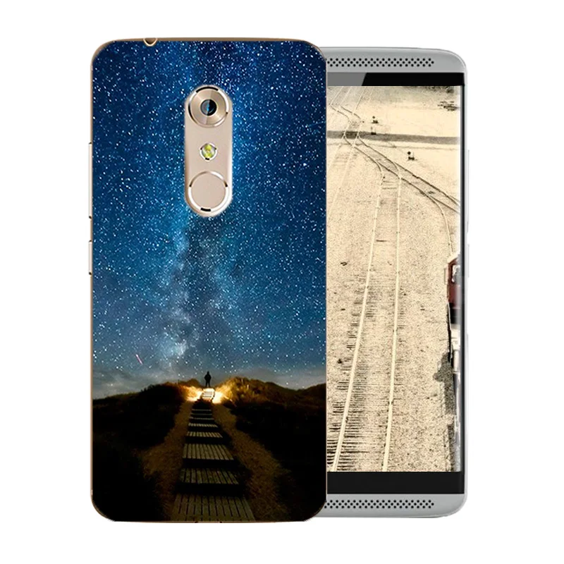5 2-дюймовый чехол для ZTE Axon 7 Mini прозрачный мягкий силиконовый с узором ночного
