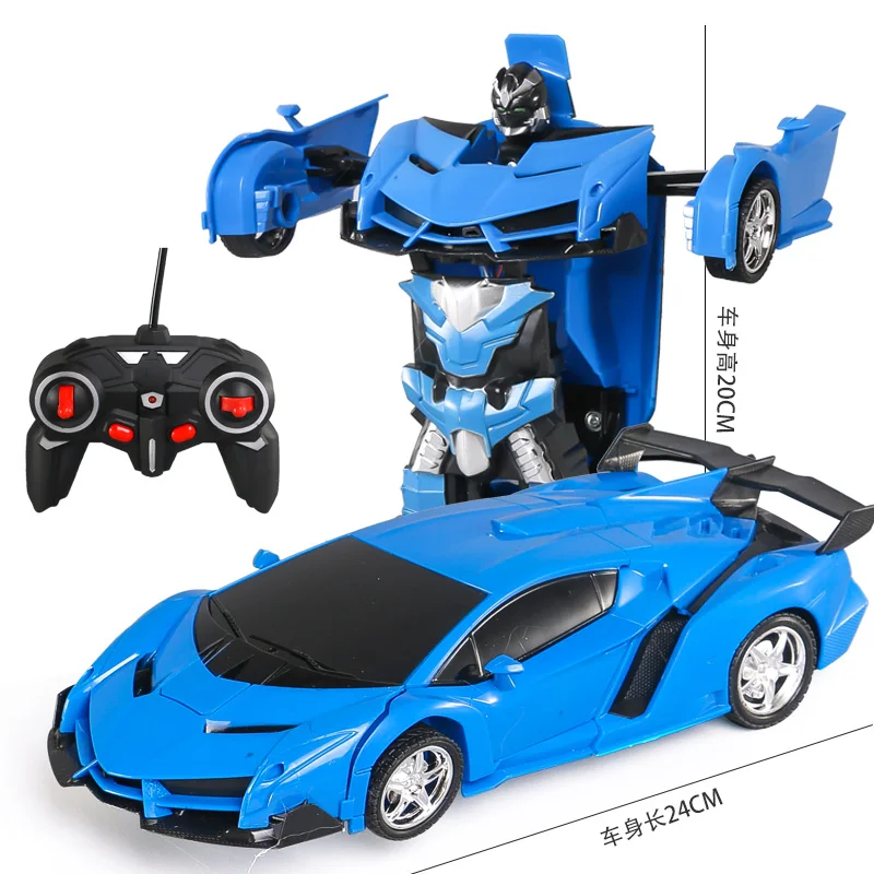B Индукционный трансформатор RC робот RC автомобиль трансформации автомобиль дистанционного управления RC робот жесты индукционный светодиодный светильник электрические игрушки - Цвет: B