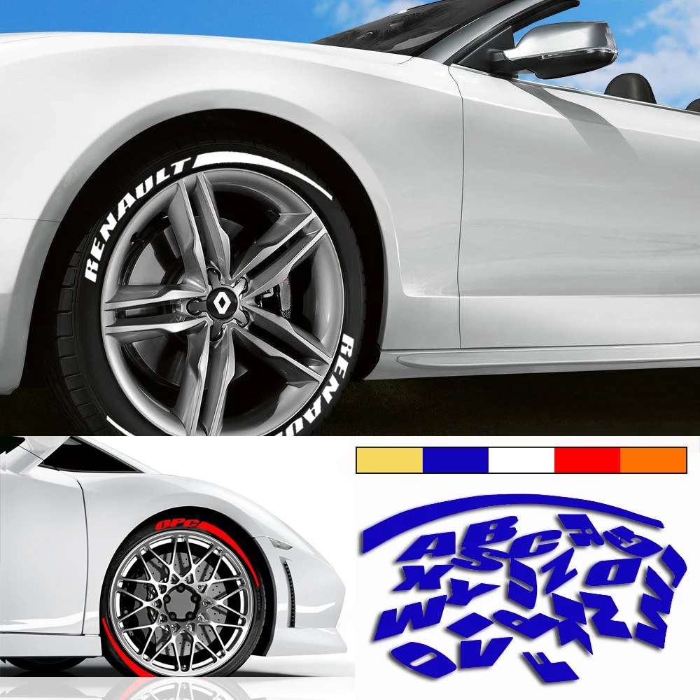 1PCS Fashion 3D Car Personality Wheel Center Sticker Tire English Letter Auto Emblem Motorcycle Tuning Sticker|Наклейки на