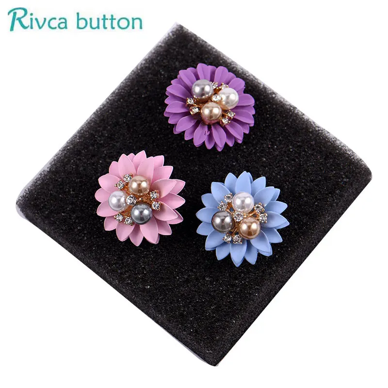 D04394 Rivca Snap Ginger Button 18 мм Цветок Модные ювелирные изделия кнопки кожаные браслеты