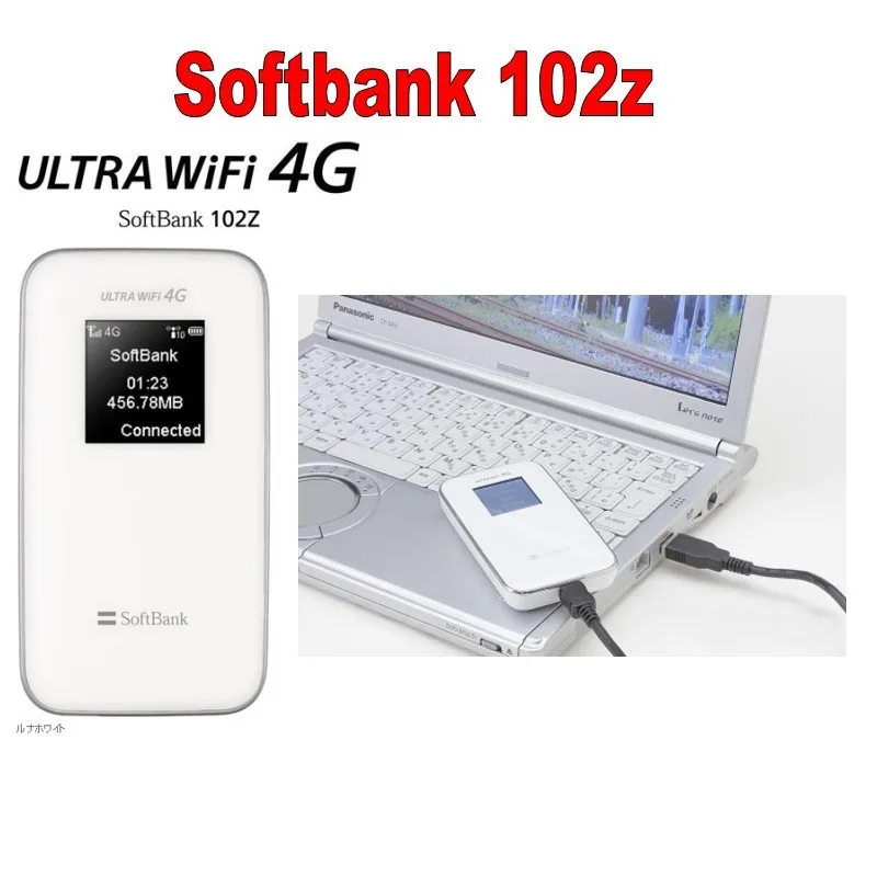 Разблокированный ZTE WiFi 4G маршрутизатор софтбанк 102z LTE мобильный точка доступа 3G