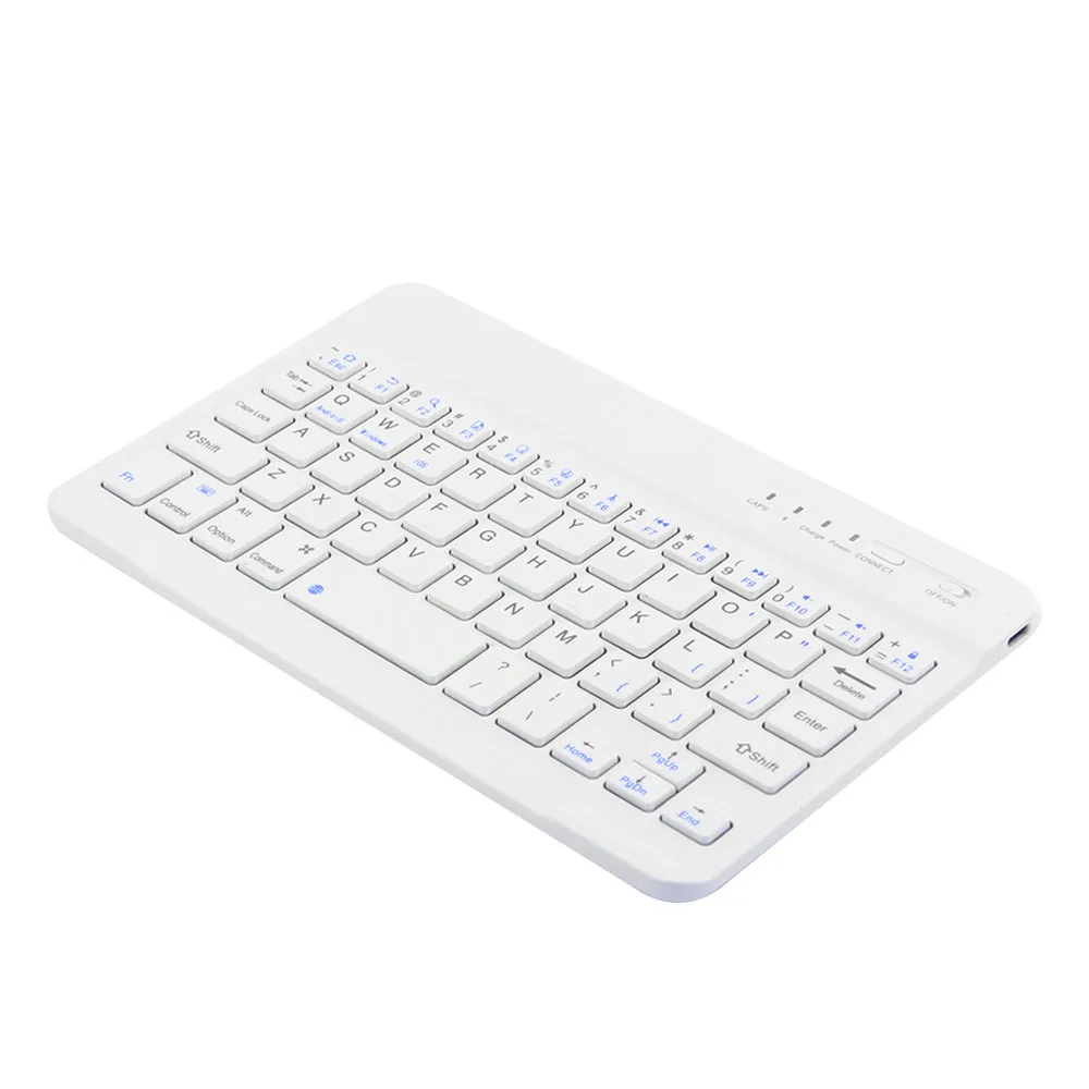 White CHYI ультра тонкая беспроводная Bluetooth клавиатура для IPad Мультимедийная мини Bluetooth клавиатура для IOS Android планшет смартфон ПК - Цвет: White