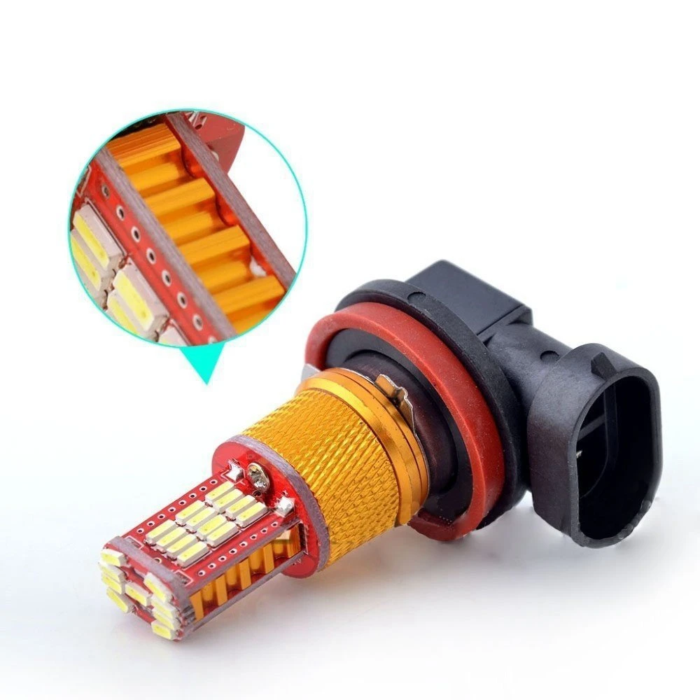 KATUR 2x H11 Светодиодный ксеноновый белый 33-SMD Сменные лампы Противотуманные фары DRL