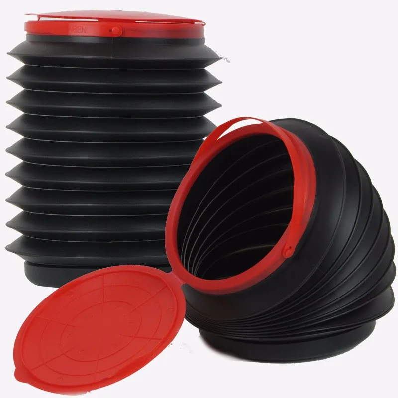 Новый 4L складной Выдвижной Телескопический Черный с красной крышкой