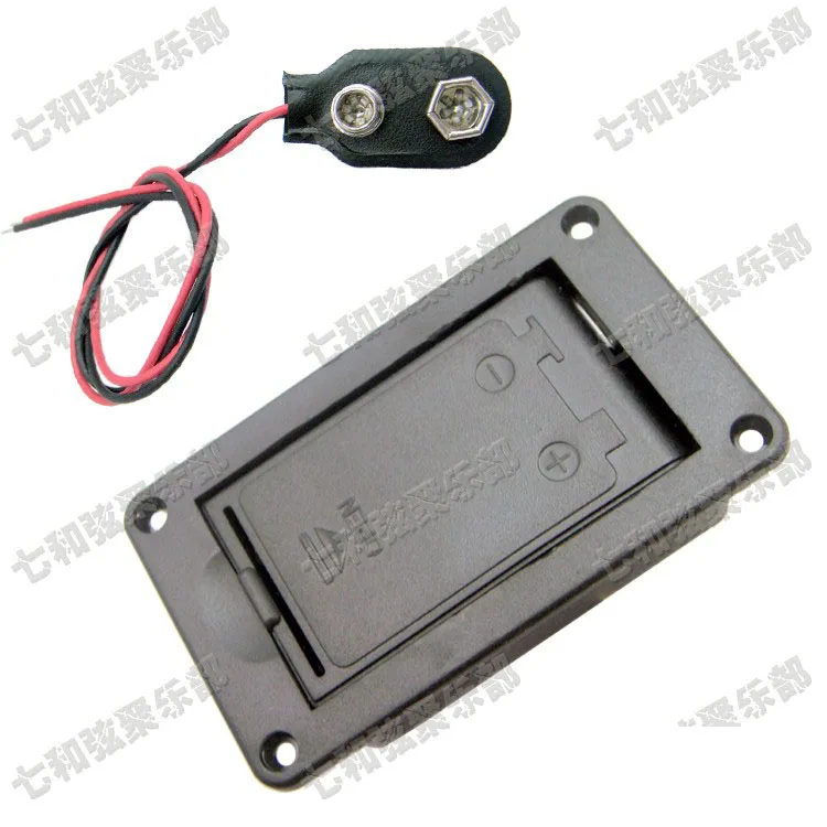 Активный бас-гитары пикап 9V Батарея коробка держатель Чехол Крышка отсека и