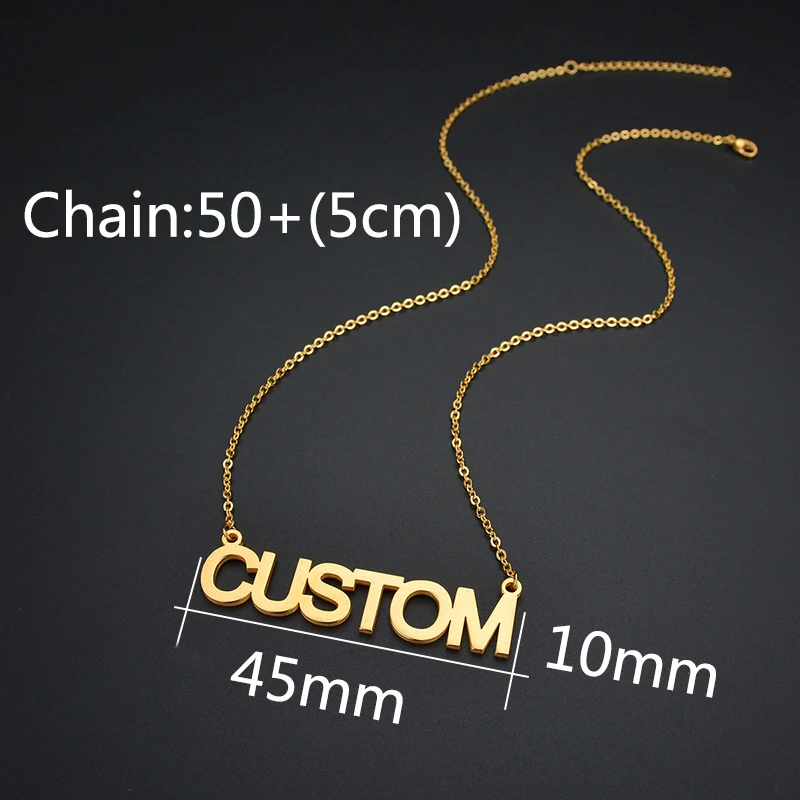 Модное ожерелье ELSEMODE с именем на заказ чокер из нержавеющей стали для женщин