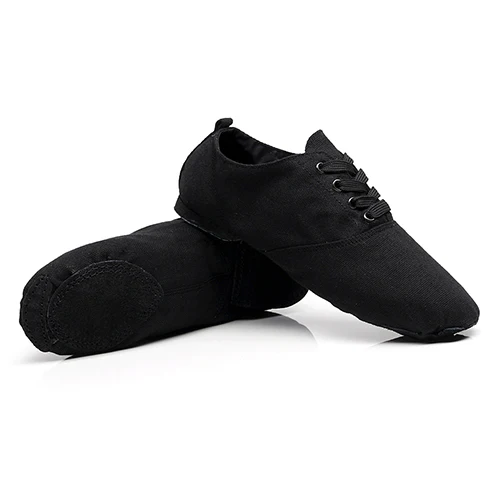 black Jazz Shoes 6 цветов; обувь для девочек в стиле джаз; парусиновая обувь для фитнеса; балетки; Танцевальная обувь; удобная дышащая обувь для детей и взрослых; низкая танцевальная обувь; тапочки - Цвет: black Jazz Shoes