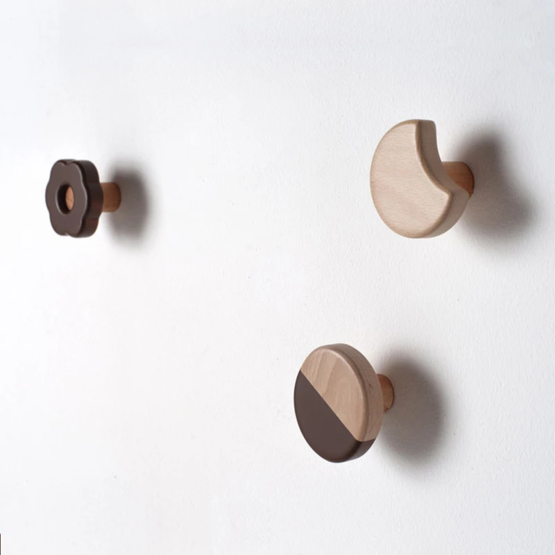 

Крючок для одежды твердый деревянный крюк вешалка креативная настенная одежда крючок деревянная настенная подвесное украшение на стену