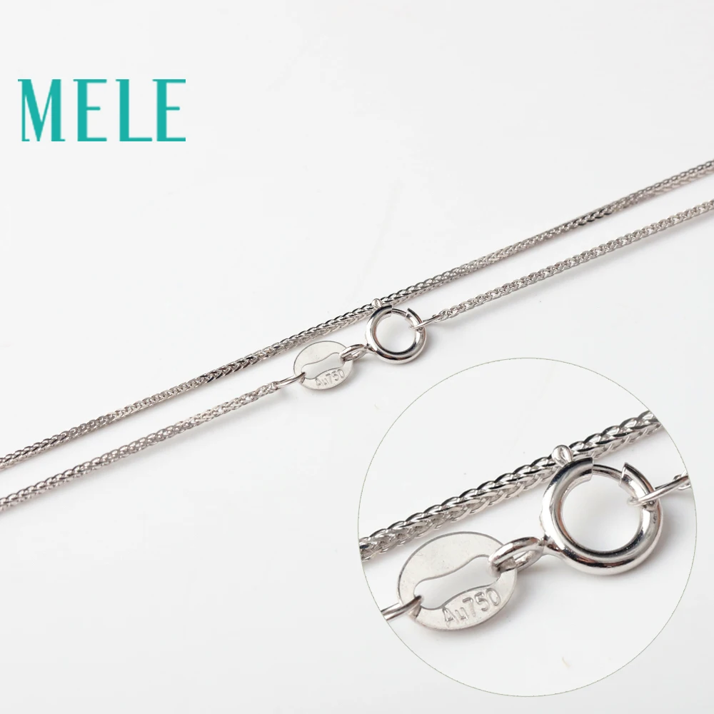 Цепочка MELE из настоящего 18-каратного золота для ювелирных изделий 1 мм