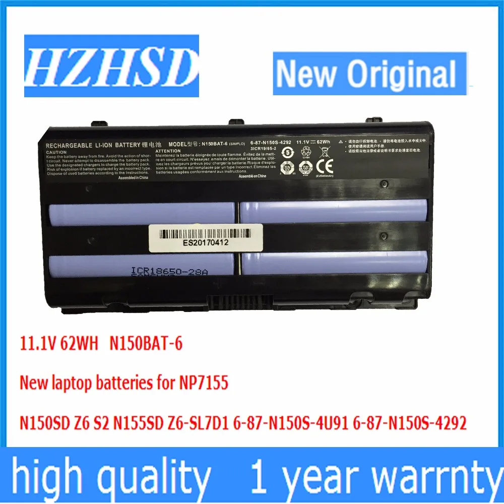 11 1 v 62wh новый оригинальный N150BAT 6 ноутбук Батарея для Clevo N170SD N150SD N151SD N155S 87 N150S 4292|laptop