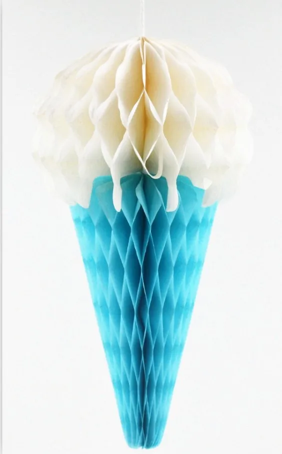 2pc 6inch white-blue Летняя Вечеринка пончик мороженое тема украшения для кексов тарелка сотовый флаг с мячом коробка конфет набор день рождения, детский душ вечерние поставки - Цвет: 2pc 6inch white-blue