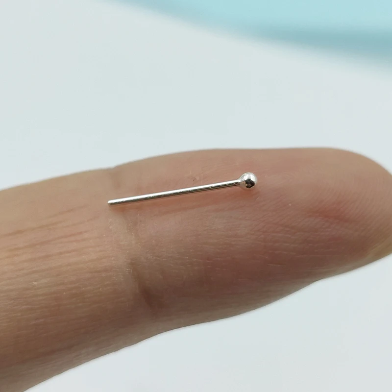 Wholesale 925 Sterling silver 1.5mm ball nose stud pin classic nostril piercing jewelry 100pcs/lot | Украшения и аксессуары