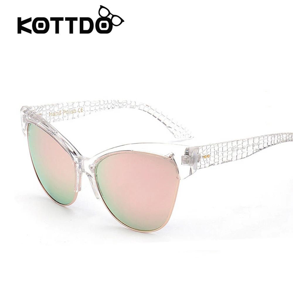 Модные солнцезащитные очки кошачий глаз Для женщин Элитный бренд Винтаж Защита