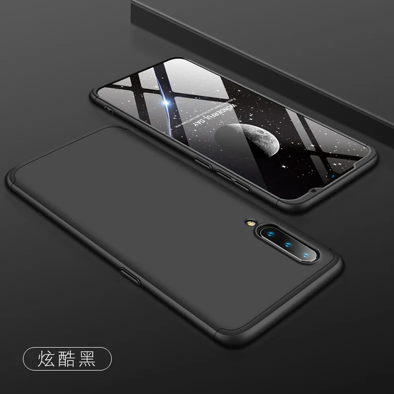 Black Жесткий чехол 3 в 1 для Xiaomi Mi 9, матовый Защитный Гибридный чехол для xiaomi mi 9 Se 9Se 360, полный чехол для телефона - Цвет: Black