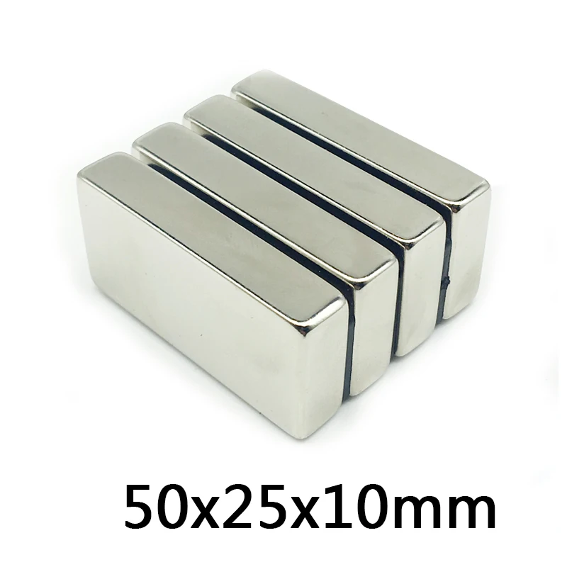 1 шт. неодимовый магнит 50x25x10 мм Постоянный Блок N50 NdFeB маленькие супер мощные сильные магнитные магниты для рукоделия