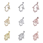 Амулеты Juya DIY для изготовления браслетов, ожерелий, аксессуары, микро-ПАВЕ, циркон, Хамса, рука Фатимы, Очаровательные Подвески, поставки