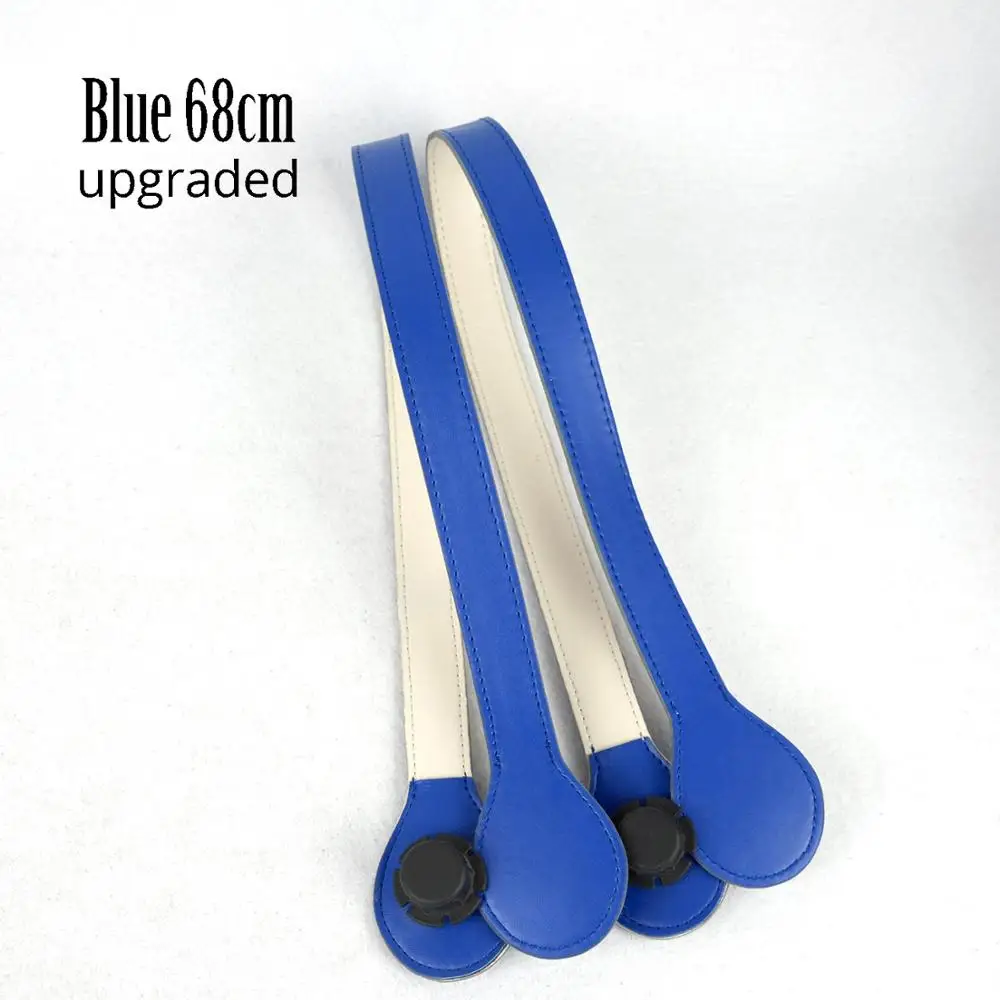 Blue 68cm TANQU длинная короткая плоская ручка для obag из искусственной кожи ручка в форме капли для O Bag OCHIC Obag '50 - Цвет: Blue 68cm