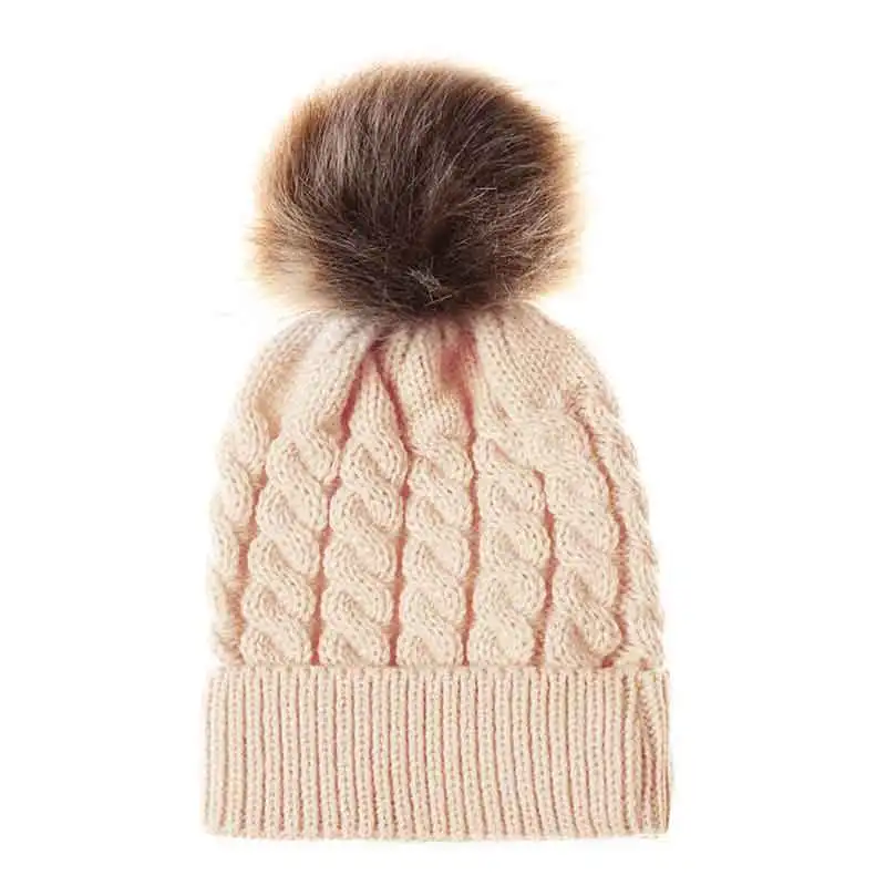 2 шт./компл. детская шапка вязаное тёплое зимнее шапки для девочек мальчиков +