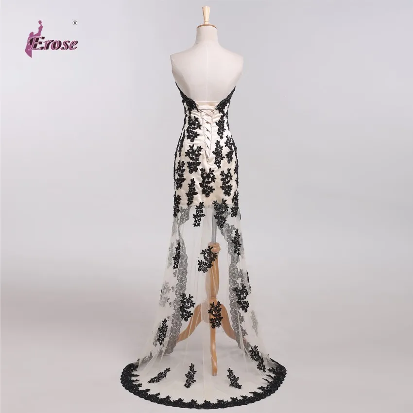 Wholesale Free Shipping Sweetheart Front Short Long Back Lace Appliques Prom Dress 2017 S-001 | Свадьбы и торжества