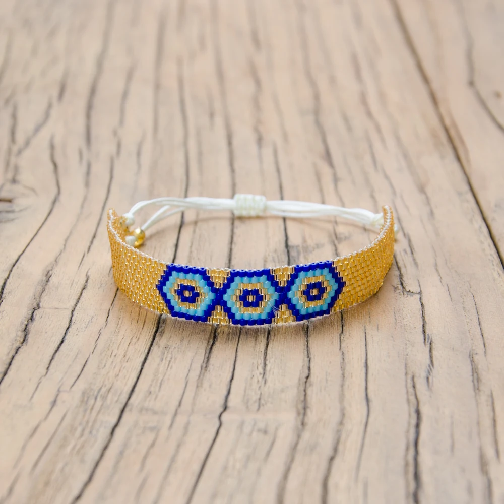 Go2boho MIYUKI браслет Турецкий Дурной глаз Браслет-манжета ювелирные изделия для женщин счастливый глаз Pulseira Delicas бусины золотые бусы ручной работы тканые