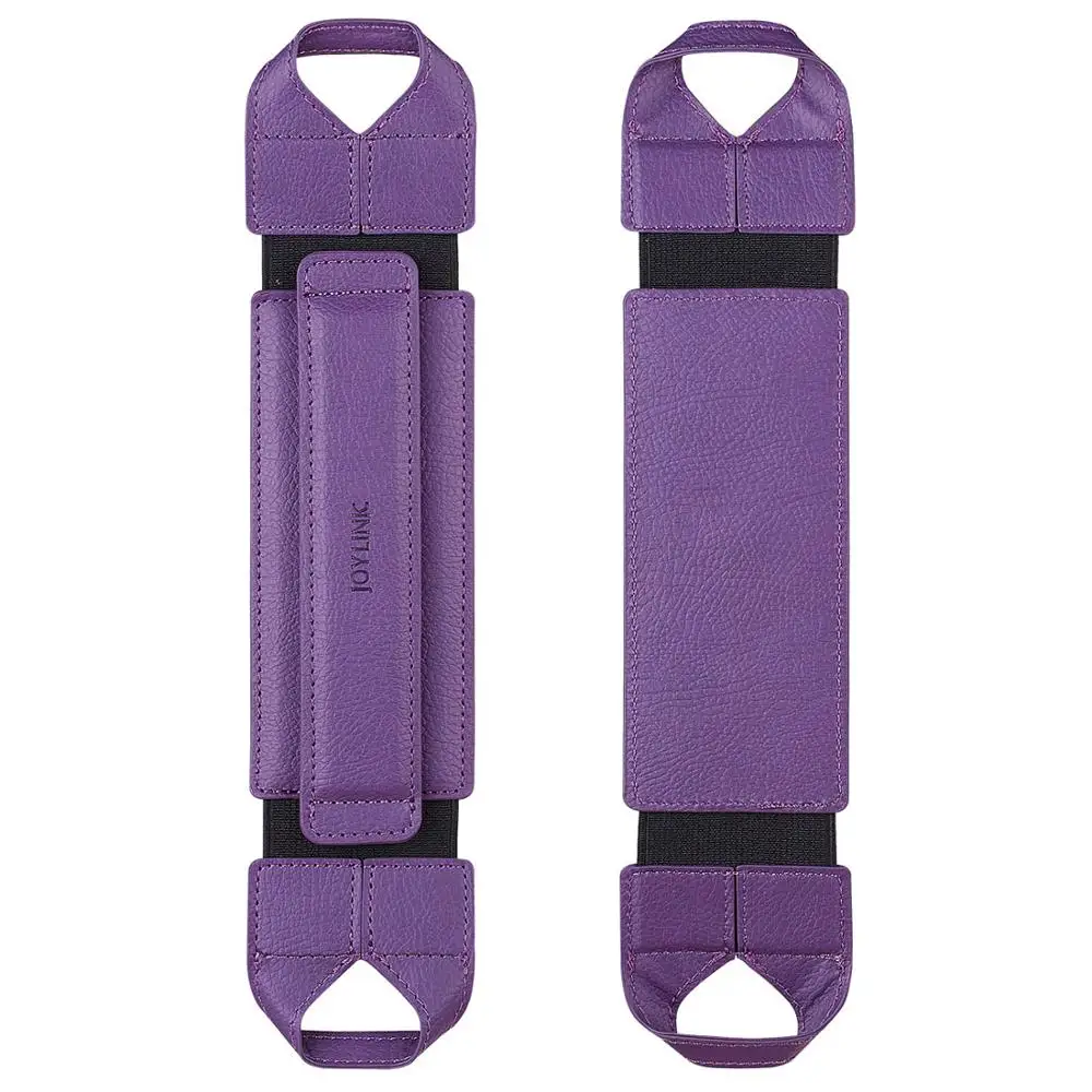 Purple JOYLINK 360 градусов Поворотный универсальный держатель для планшета с кожаной ручкой и эластичным ремнем безопасный и портативный для 9,7~ 10,5" - Цвет: Purple