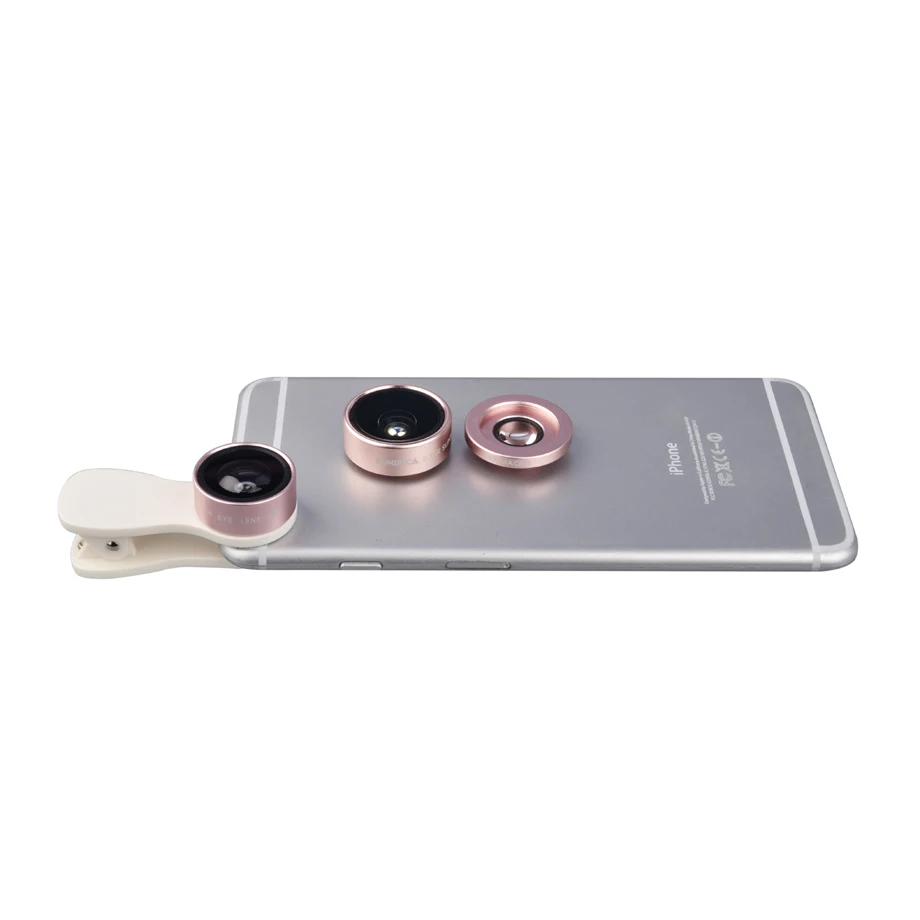 Clip-on 3in1 HD Lens Kit Fisheye 0.36X Wide Angle 15X Macro Mobile Phone Camera Lenses For iphone 4 4s 5 5s 5c SE 6 6s 7 Plus | Мобильные