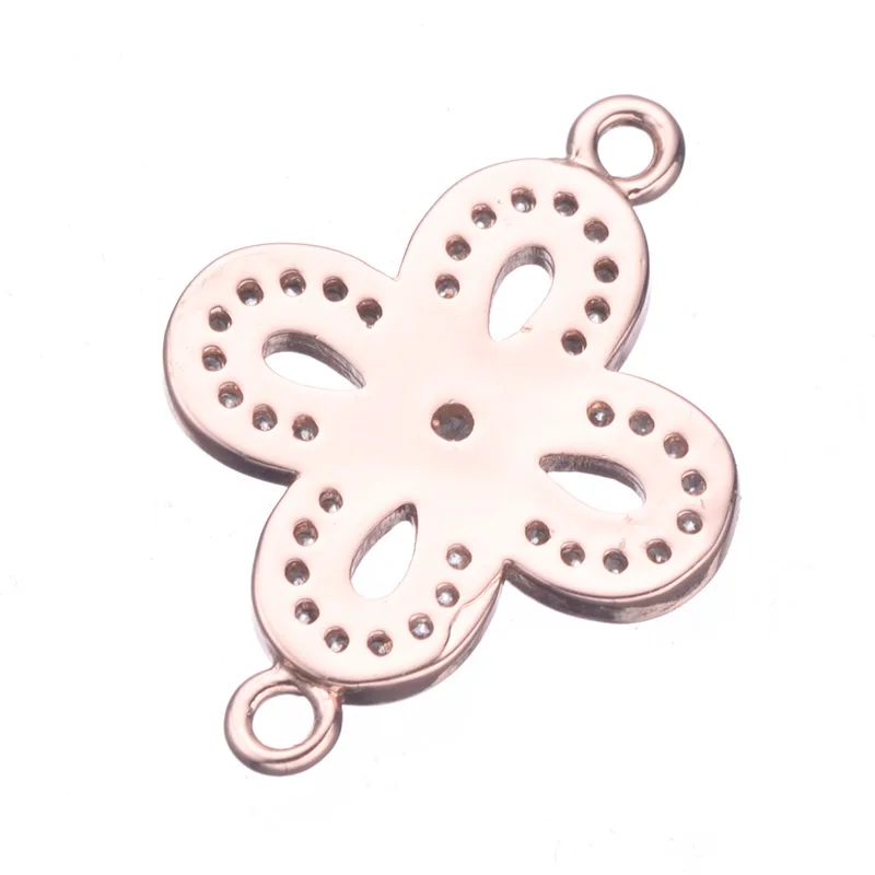 2017 Цветок Узел Разъемы для изготовления ювелирных изделий микро проложить CZ